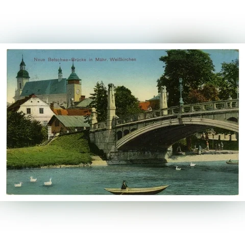 hranice-most-pres-reku-becvu-pohlednice-kolorovany-svetlotisk-odeslano-74fd7d70f134