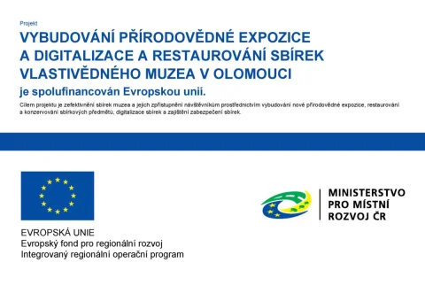 Plakát projektu: Vybudování přírodovědné expozice a digitalizace a restaurování sbírek VMO