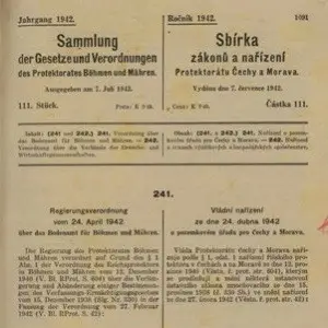 Sammlung der Gesetze und Verordnungen des Protektorats Böhmen und Mähren, 1942 Sammlung der Gesetze und Verordnungen des Protektorats Böhmen und Mähren, 1942